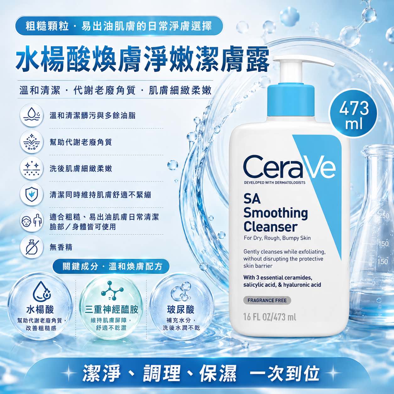 水楊酸煥膚淨嫩潔膚露 473mL