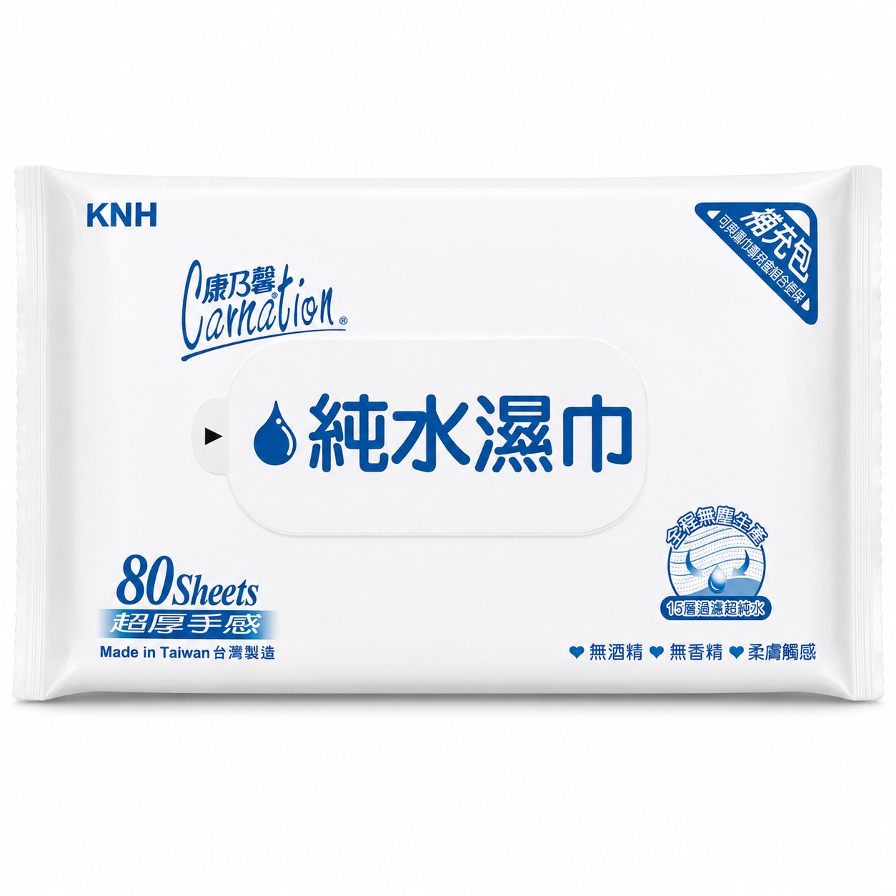 IMG_6442 康乃馨純水濕巾超厚補充包 80片